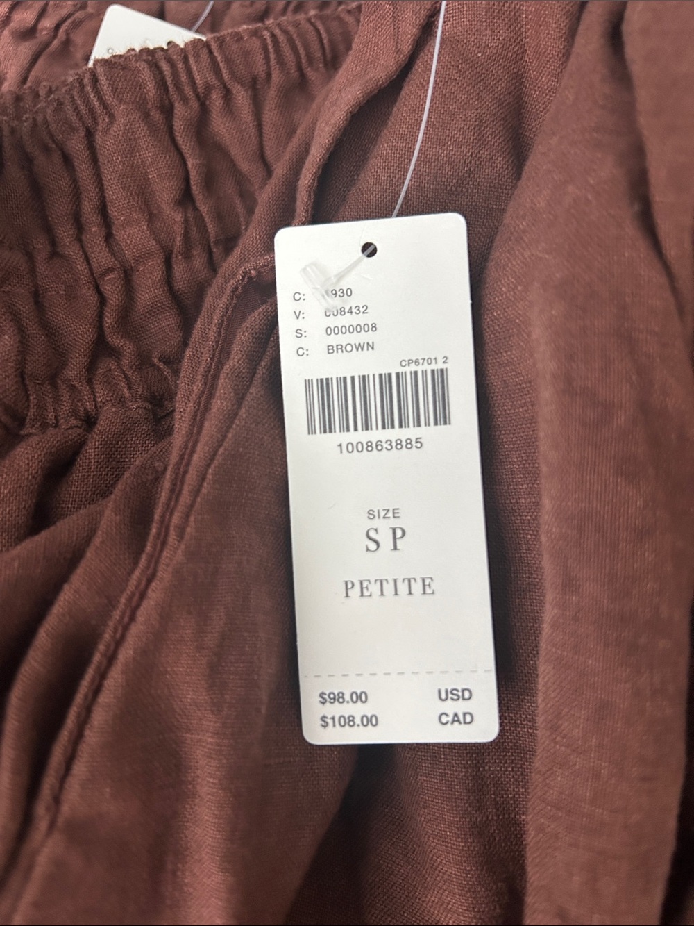 ANTHROPOLOGIE THE SOMERSET LINEN SHORTS SIZES XXSP-MP MSRP $98.00 NWT - Picture 9 of 11